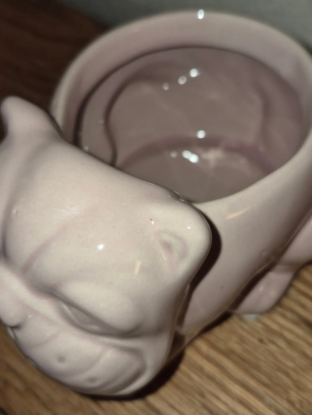 English Bulldog Planter, Light Pink - Picture 2 of 4